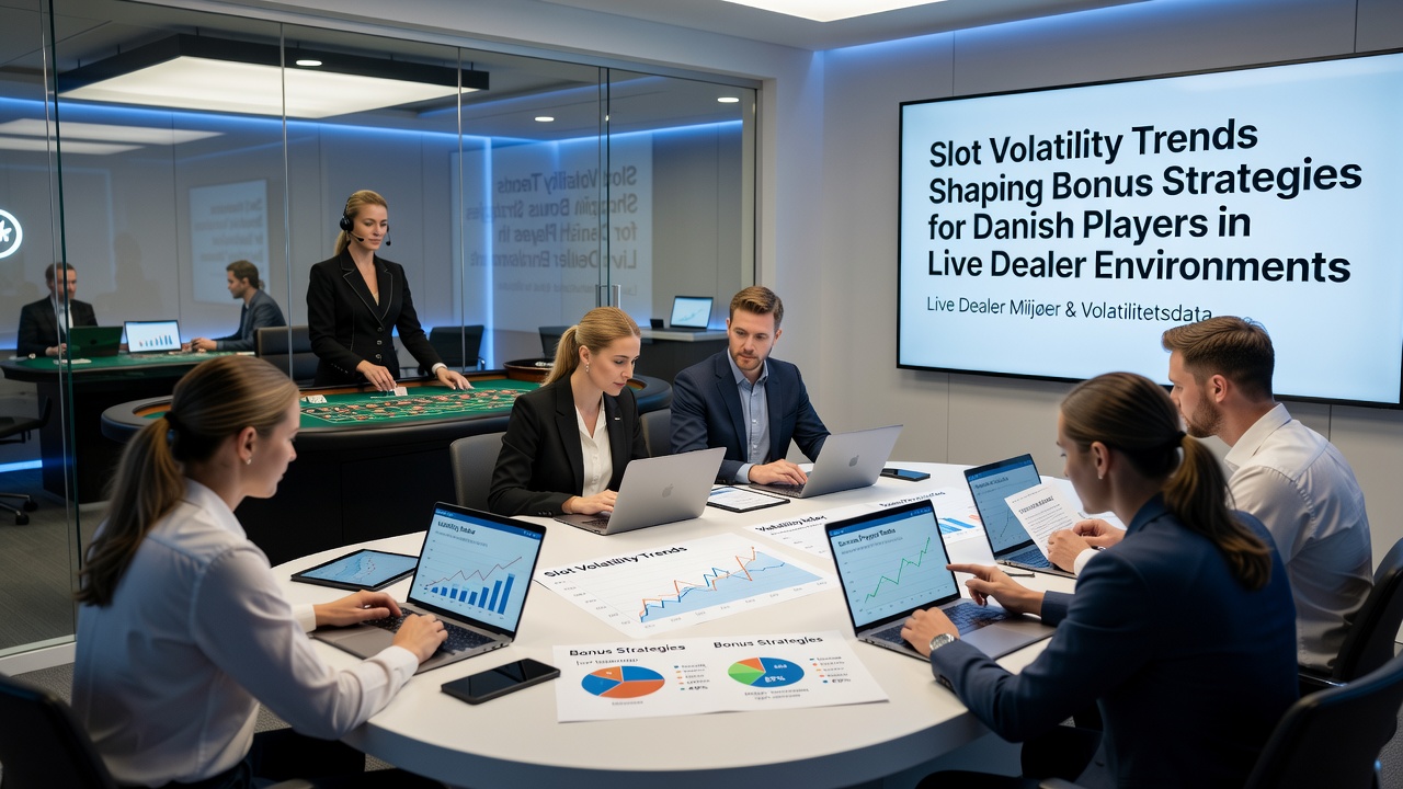 Graf over volatilitetstrends og bonusanvendelse blandt danske live casino spillere